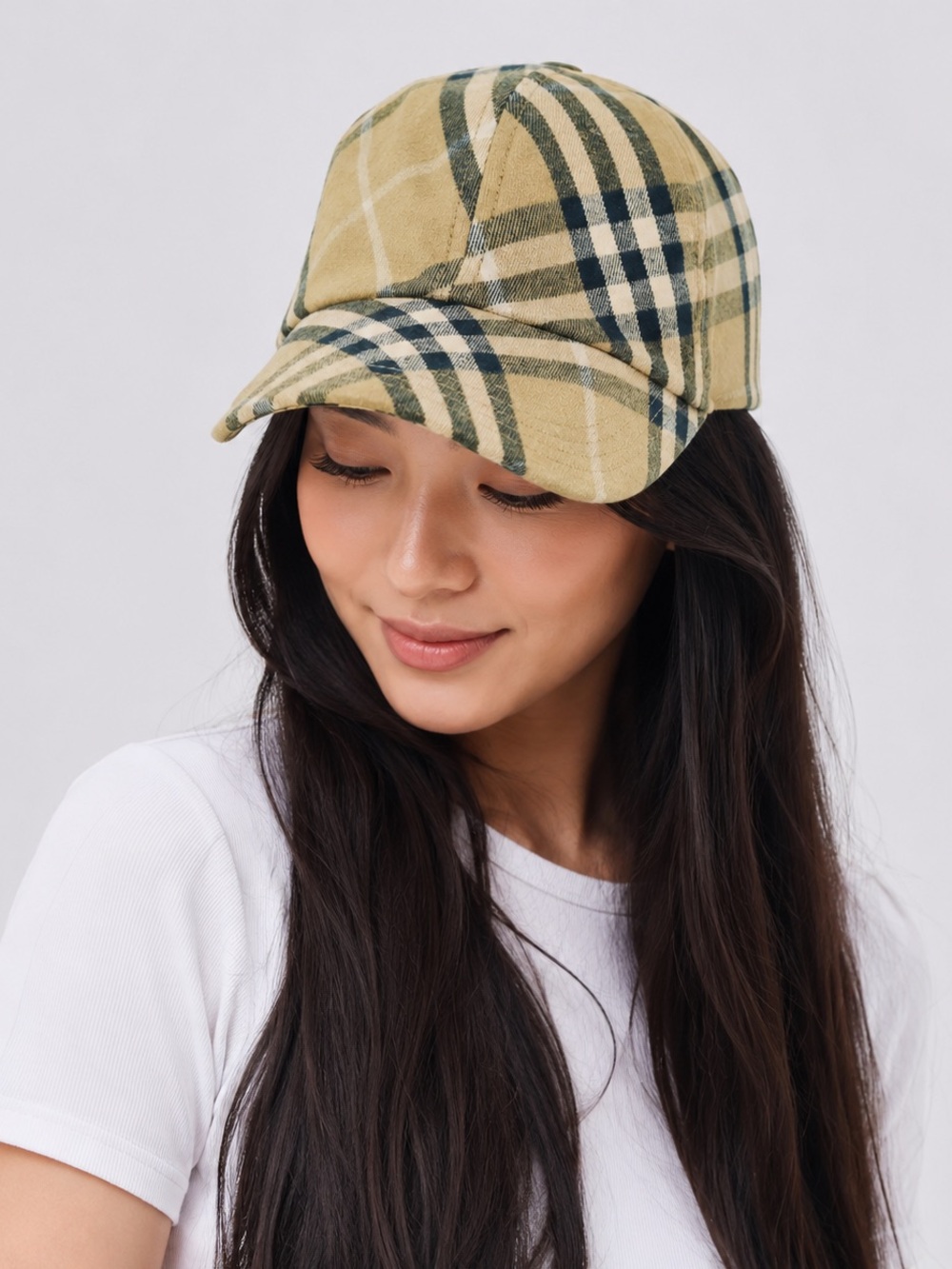 🆕 BURBERRY Unisex Twill Check Baseball Cap